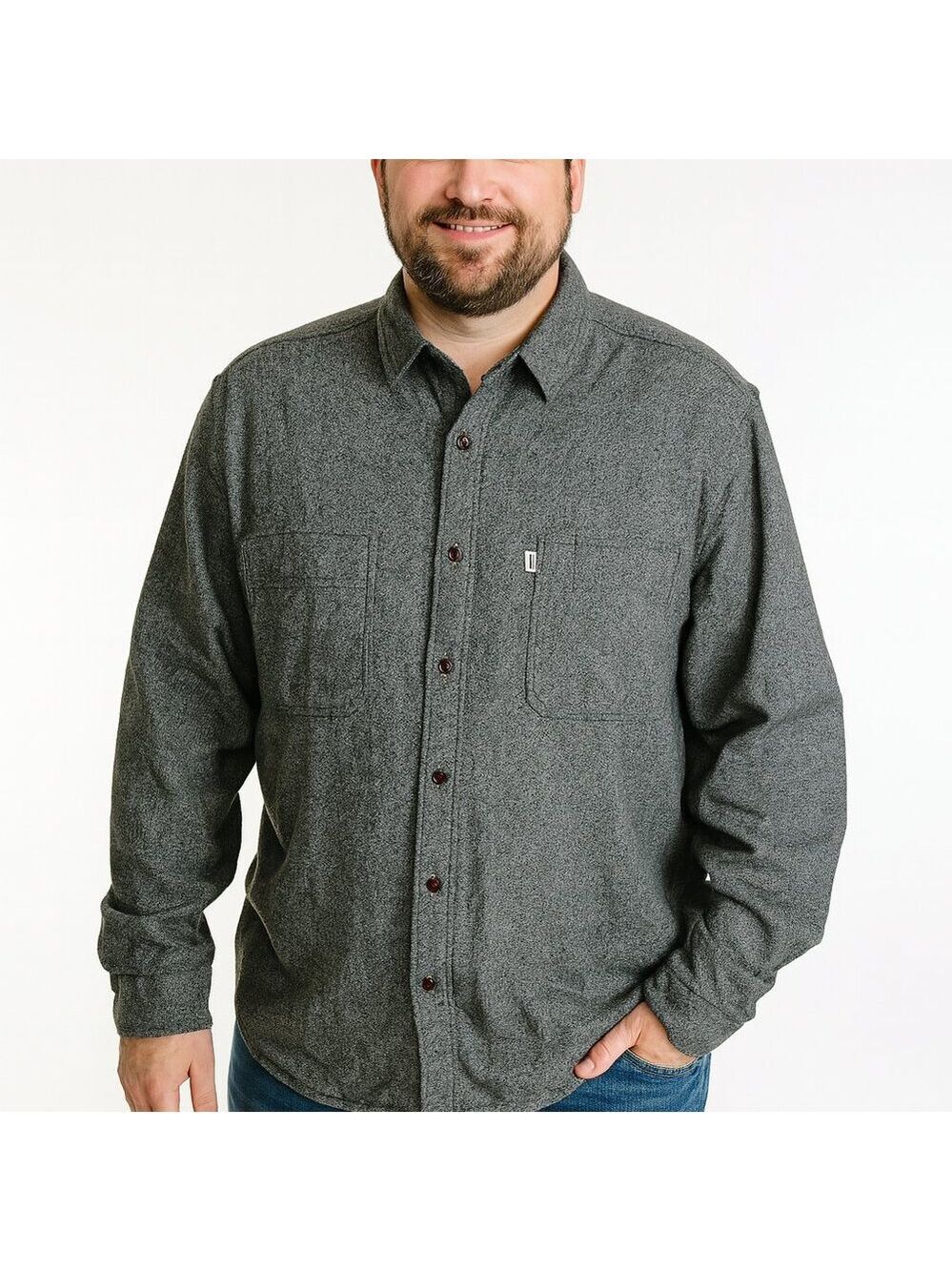 Farrell Flannel Shirt XXL Grey Button Up Long Sleeve Heritagecore Soft Warm